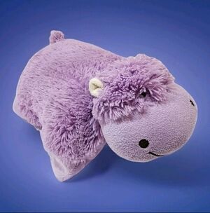 Pillow Pets Pee-wees Purple Huggable Hippo 11" Plush Stuffed Toy Animal 2010